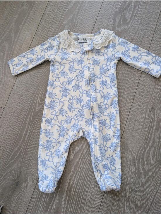 Nicole Miller New York Other - Nicole Miller New York Baby Footed Sleeper One-Piece 0-3M Floral Zip Up Snap